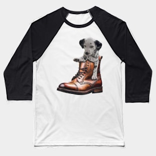 Dalmatian Pup In Boot Baseball T-Shirt